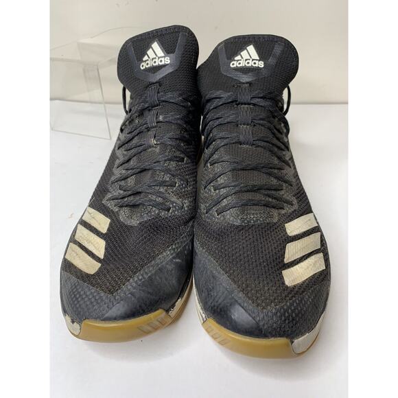 Adidas Mens Size 10.5 Icon 4 Trainer Baseball Shoes 'Black Gum' CG5270 - Picture 6 of 9